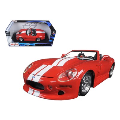 Shelby Series 1 Red with White Stripes 1/18 Diecast Model Car by Maisto 31142r