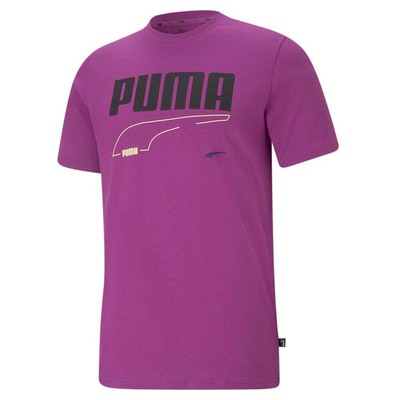 

Мужская футболка Puma Rebel Us, размер , повседневные топы 589170-17, Фиолетовый, Puma Rebel Tee Us
