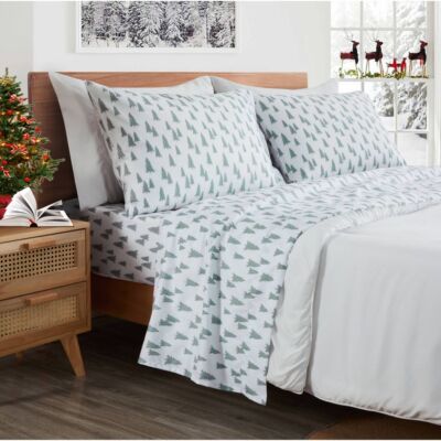 Videri Home Queen Holiday Forrest Brushed Microfiber Sheet Set