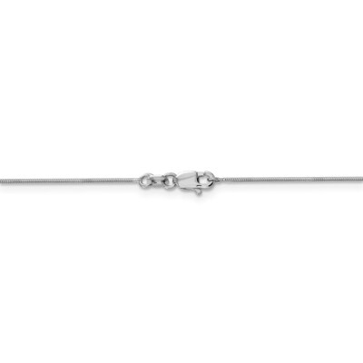 Pre-owned Superdealsforeverything Real 14kt White Gold .8mm Round Snake Chain; 18 Inch; Lobster Clasp