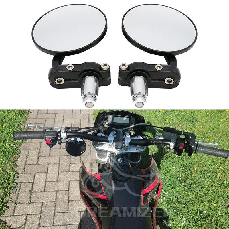 Motorcycle Round 7/8" Bar End Side Mirror For Honda CRF250 4