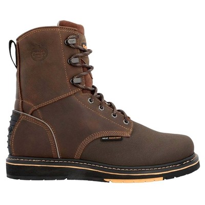 

Ботинки Georgia Boots 8 Amp Lt Рабочая мужская коричневая рабочая защитная обувь на шнуровке GB00520, Коричневый, Georgia Boots 8" Amp Lt Lace Up Work
