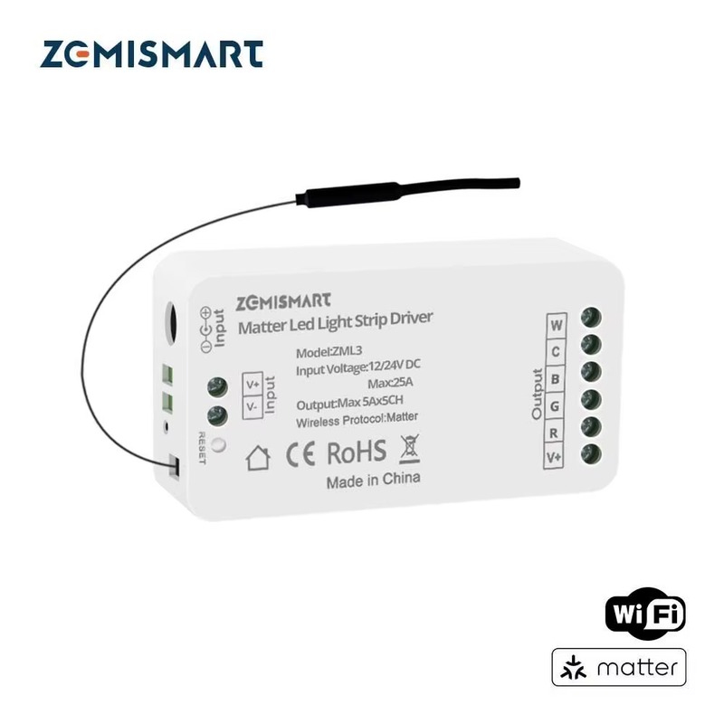 Matter RGBCCT Led Strip Light Driver 12V 24V DC Smart Controller Homekit Smartth