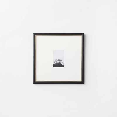 Gallery Wall Frame Black/Brass Threshold designed  15'' x 15'' Matted to 4'' x 6''