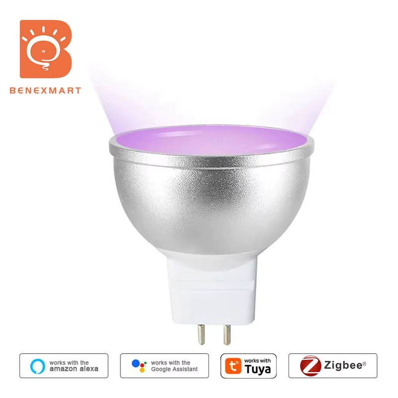Benexamrt Zigbee MR16 12V LED Light Bulb Smart Lamp 5W RGBCW Spotlighting Work w