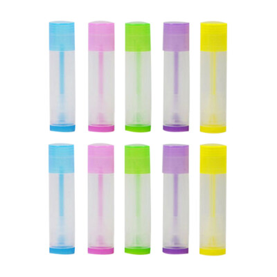 50PCS Lip Balm Tube Containers Empty Tubes Plastic Pots Travel Wax Gloss