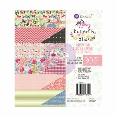 Prima Marketing Butterfly Bliss 6x6 Inch Paper Pad