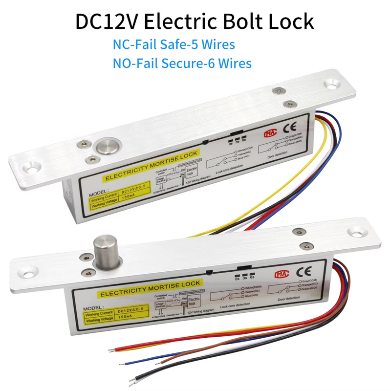 B7L B3L DC12V Access Control Electric Mortise Lock Embedded Electronic Bolt Lock