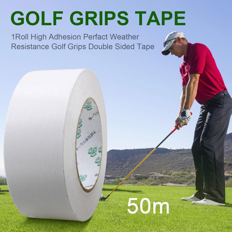 Golf Grip Tape Double Sided Strong Adhesive Strip Golf Accessories 50m