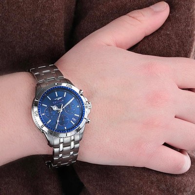 Pre-owned Sector No Limits Watch Sector Men Sge 650 Chronograph Steel / Blue R3273962001