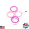 20Pcs Mix 14 Colors Safe Silicone O Ring Baby Silicone Pacifier Dummy Chain Adapter Holder O Ring Inner Size 21.5mm