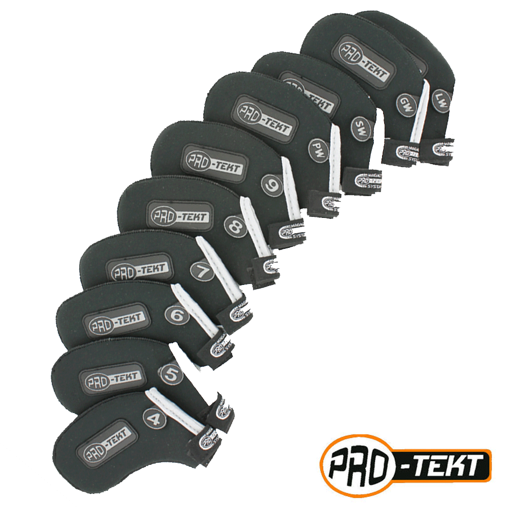 PROTEKT PREMIUM DELUXE NEOPRENE GOLF IRON HEAD COVERS 4SW, LW & GW