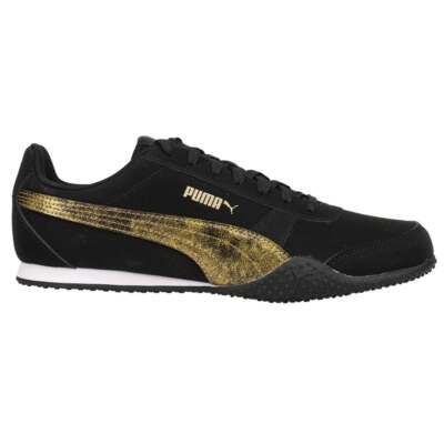 Puma Bella Raw Metallic Lace Up Женские черные кроссовки Повседневная обувь 383848-02