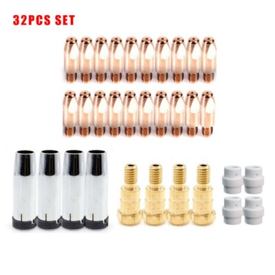 32pcs MIG 0.8MM Contact Tip Kit For UNIMIG SB24 - BINZEL MB24 KD Aftermarket