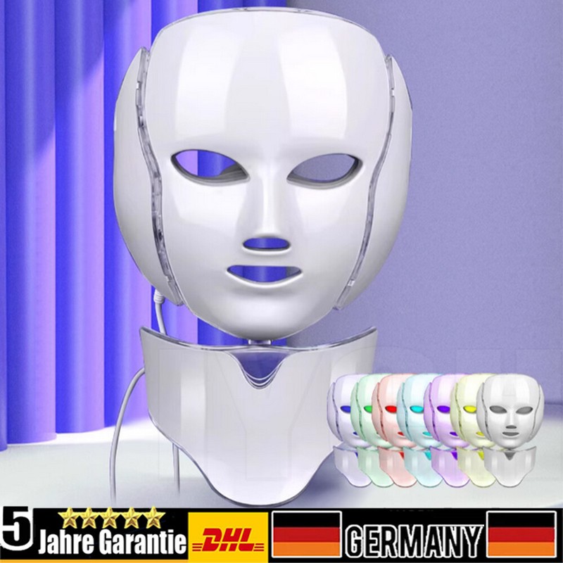 Beauty Photon HautverjÃ¼Ngungsmaske FÃ¼R Gesicht 7 Farben Led Lichtbehandlung Mask