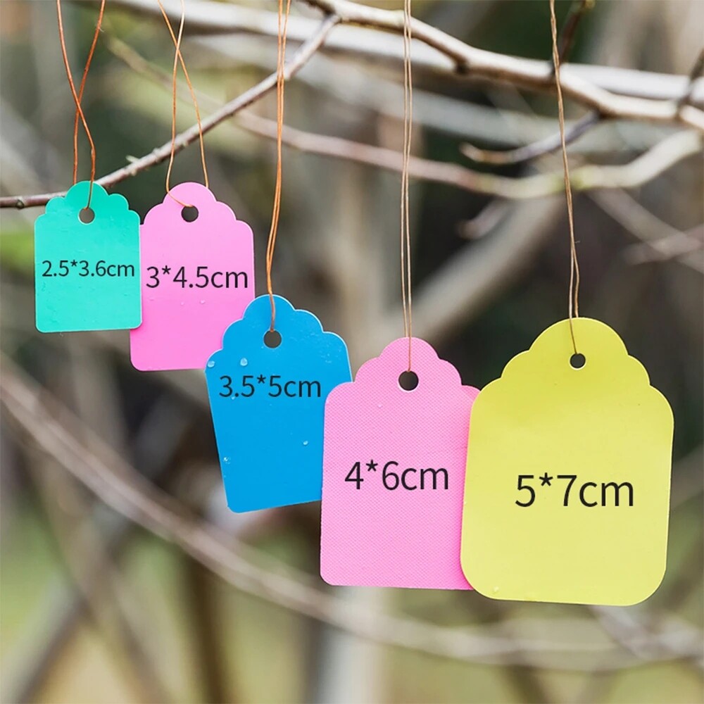 100x Plant Label Waterproof Hanging Plant Tag Marker Signs Garden Label Reusable