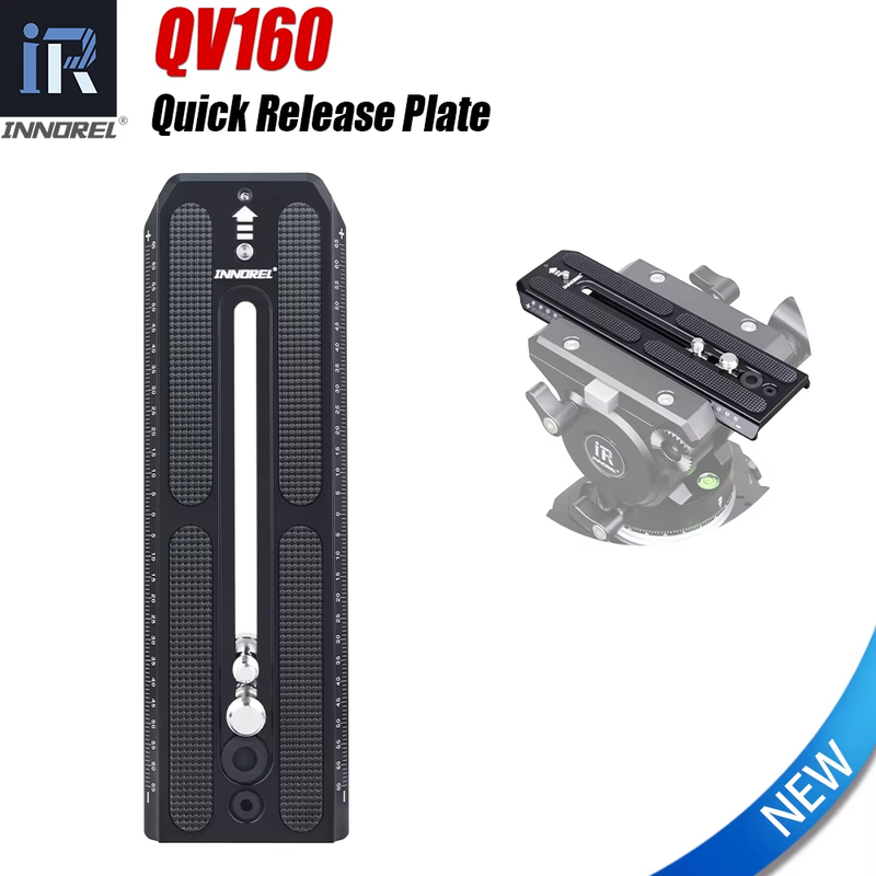 QV160 Quick Release Plate Compatible with Manfrotto 501PL Series Video Fluid Hea