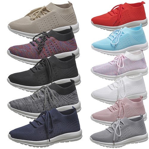 Womens Walking Casual Flats Yoga Sports Sock Shoes Gym Fitness Running Sneakers