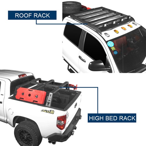 + High Bed Rack Cargo Carrier For Toyota Tundra 14-21