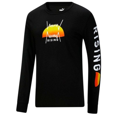 

Puma Taylor Cassidy Rising Crew Neck Long Sleeve TShirt Mens Black Casual Tops 5, Черный, Puma Taylor Cassidy Rising Crew Neck Long Sleeve TShirt