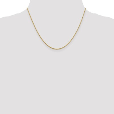 Pre-owned Superdealsforeverything Real 14kt Yellow Gold 1.3mm Loose Rope Chain; 18 Inch; Lobster Clasp