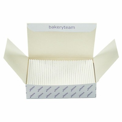 Cake Pops Papierstiele kurz 10cm / 350 Stück WEISS