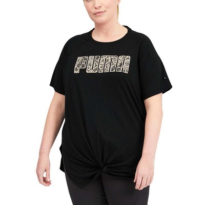 

Тренировочная футболка с круглым вырезом и коротким рукавом Puma Digital Logo Plus Womens Size  C, Черный
