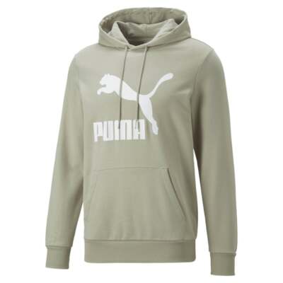 

Puma Classics Logo Pullover Hoodie Мужская бежевая повседневная верхняя одежда 53623868, Бежевый
