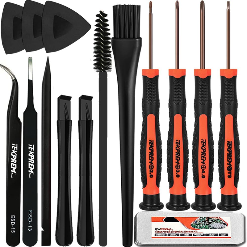 Cleaning & Opening Repair Kit for PS5 PS4 PS3, 14 in 1 Screw