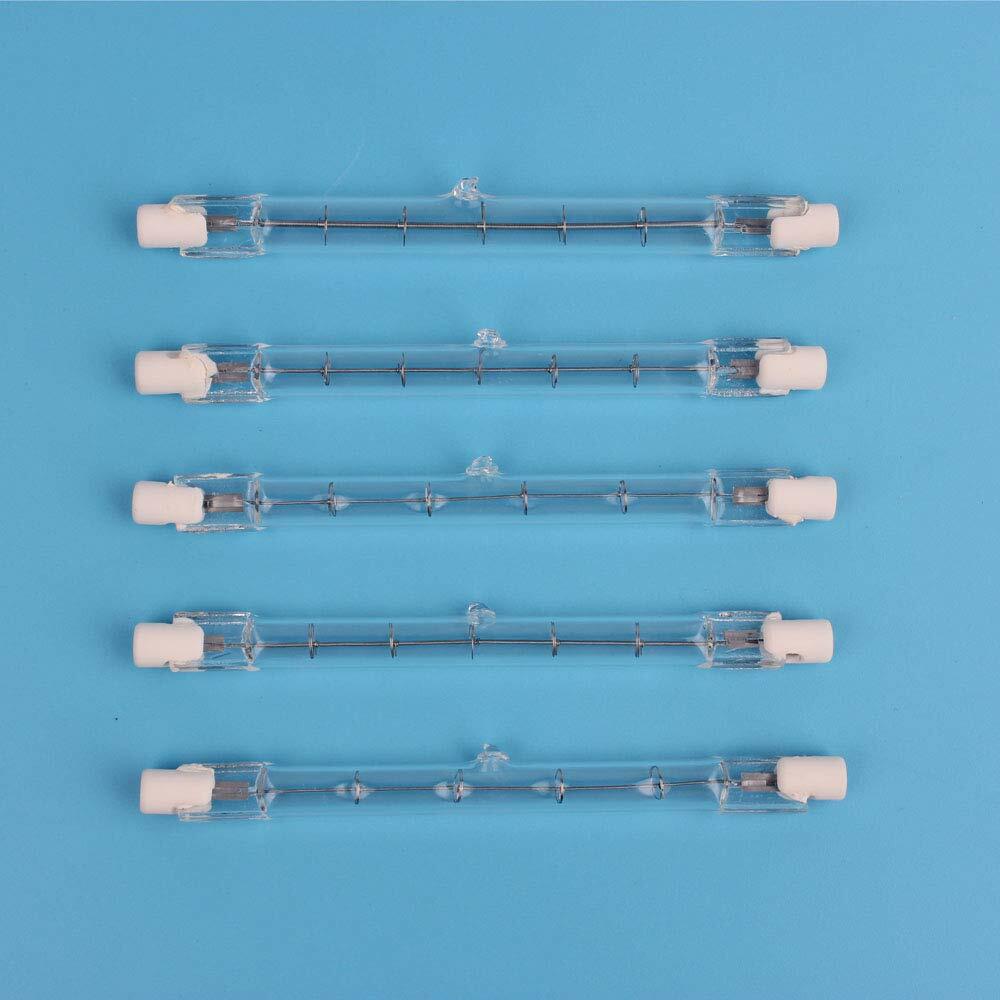 5 Bulbs Halogen J Type 300w 300 Watt T3 120v R7s 118mm Double Ended Bulb