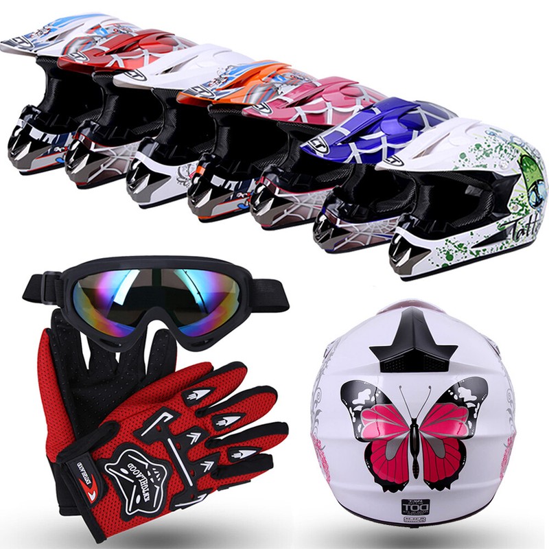 DOT Youth Helmet Child Kids Motorcycle Full Face Offroad Dirt Bike ATV Motocross