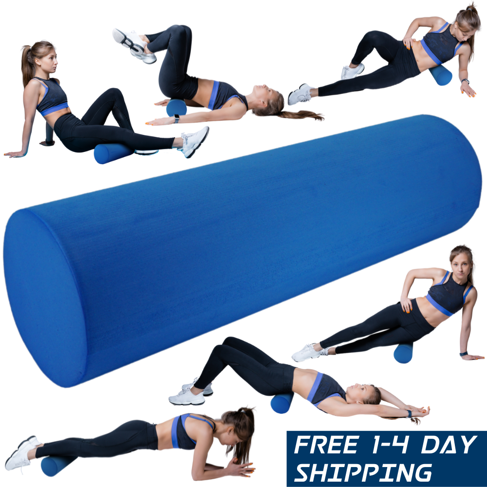 High-Density Foam Roller for Massage, Muscle Recovery + BONUS CARRY CASE