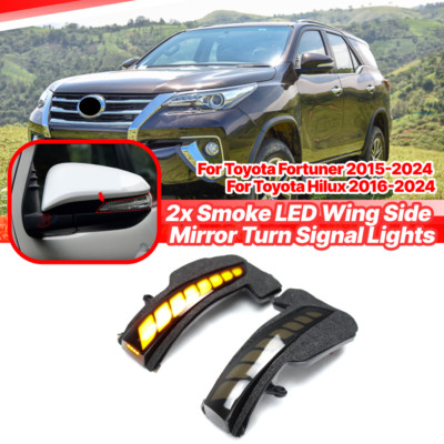 LED Sequential Side Mirror Turn Signal Light For Toyota Hilux Fortuner 2016-2024