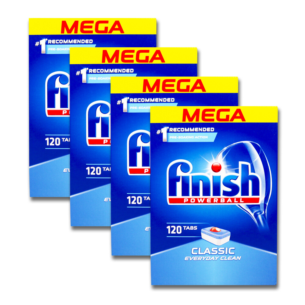 (6,77 EUR/kg) 480x Finish Powerball Geschirrspültabs Classic Spülmaschinentabs