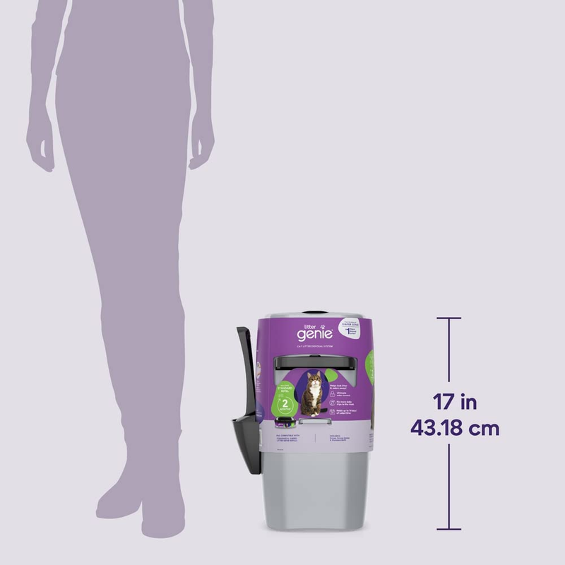 Standard Pail (Silver) | Cat Litter Waste Disposal System for Odor Control | Inc
