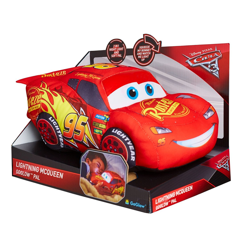 Disney Cars Lightning McQueen Plush Pal Night Light Soft Toy by Go Glow | eBay