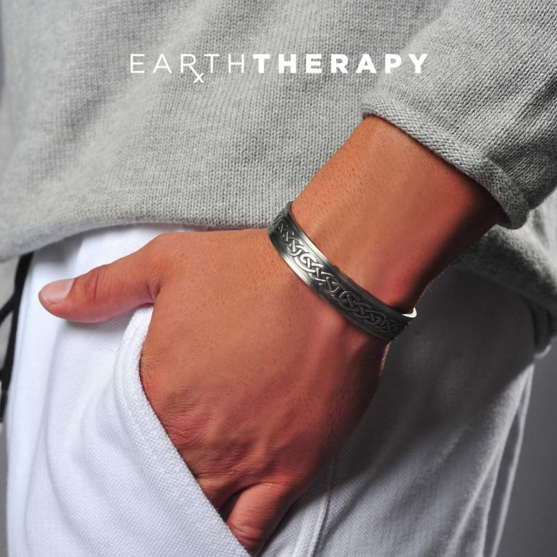 Earth Therapy, The Original Pewter Magnetic Healing Bracelet for Arthritis, Carp