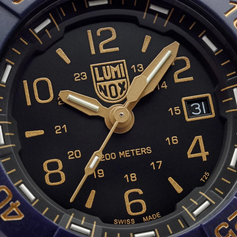 Pre-owned Luminox Navy Seal Foundation Back To The Blue Military Watch 45mm Xs.3255.cb.ns