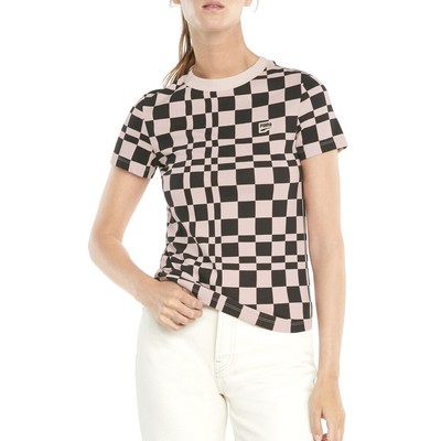 Футболка с круглым вырезом и принтом Puma Downtown All-Over Женские розовые повседневные топы 531677-36