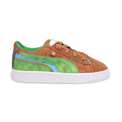 

Puma Mine X Suede Lace Up Toddler Boys Коричневые, зеленые кроссовки Повседневная обувь 38448, Brown;green, Puma Mine X Suede Lace Up Toddler