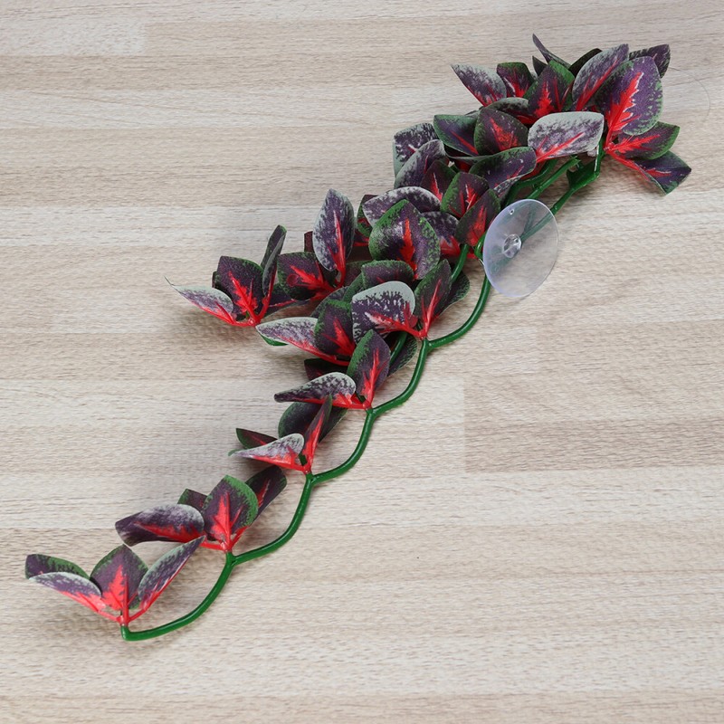 Reptile Faux Plantes En Plastique Plantes Gecko Ã CrÃªTe Plantes Fish Tank