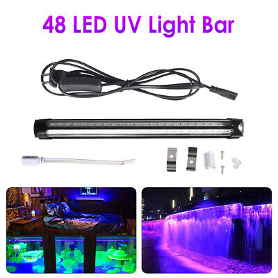 48LED UV Black Light Bar Fixtures Ultraviolet Lamp Strip US Plug DJ Party Club