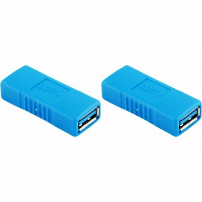 2-PACK USB 3.0 Type A Female to Female Adapter Coupler Gender Changer Connector
