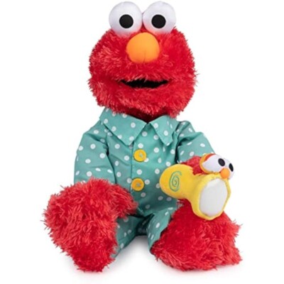 New GUND Elmo Muppet Plush, prem Glow-in-The-Dark Plush Toy Ages 1 & Up, Red,12 