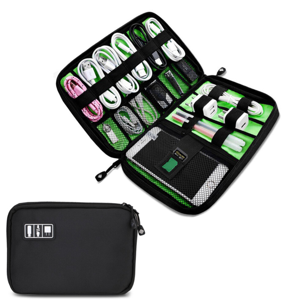 Elektronik Zubehör Organizer Aufbewahrungstasche Reise für Kabel USB Sticks DHL