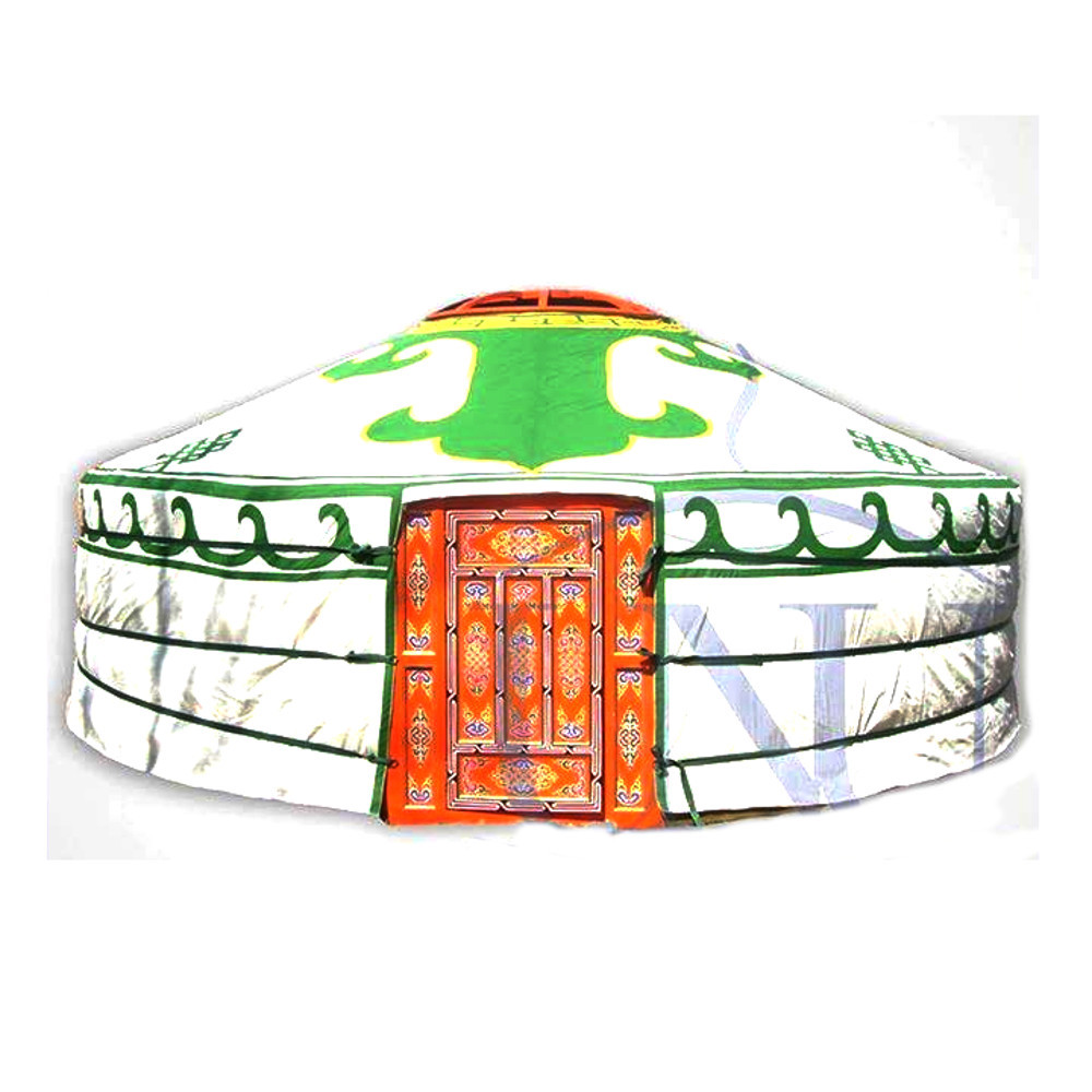 Green canvas yurt cover water resistant 