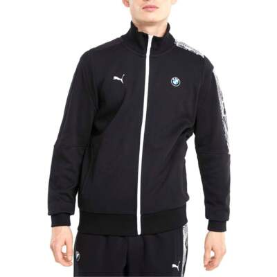 

Puma Bmw Mms T7 Full Zip Jacket Мужская черная повседневная спортивная верхняя одежда 53118001, Черный, Puma Bmw Mms T7 Full Zip Jacket