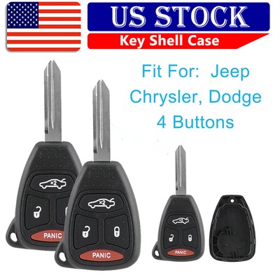 2 Replacement for Jeep 06-07 Commander 05-07 Cherokee Remote Key Fob Shell Case