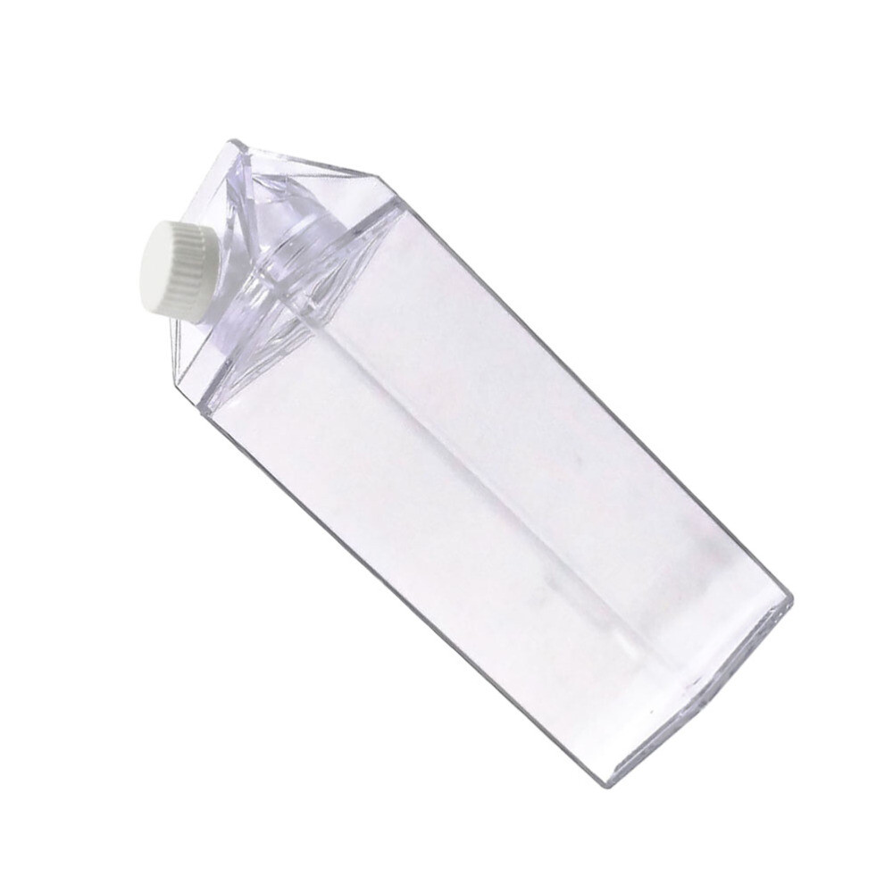 500ml Dairy Milk Carton Box Clear Plastic Water Bottle Transparent