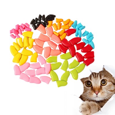  140 Pcs/7 Dog Nail Polish Pet Cover Anti-scratch Claw Paw Protector